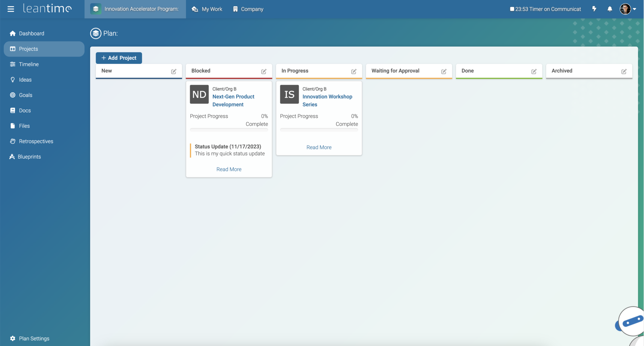 Program Plans - Leantime Marketplace